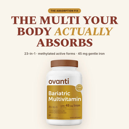 Ovanti Methylated Bariatric Multivitamin 23-in-1 with 45mg Iron