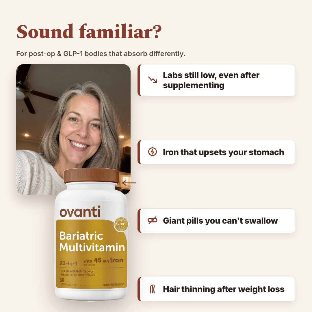 Ovanti Methylated Bariatric Multivitamin 23-in-1 with 45mg Iron