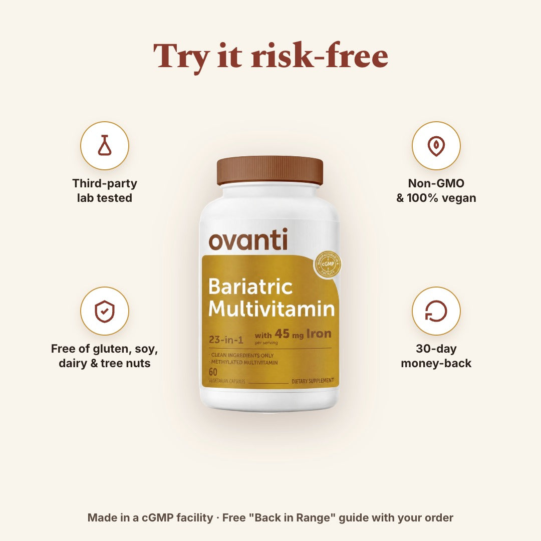 Ovanti Methylated Bariatric Multivitamin 23-in-1 with 45mg Iron